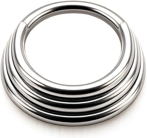 Titanium Triple Hoop Septum Clicker & Cartilage Earring - 16G/18G Implant Grade for Cartilage Helix Daith Piercing Jewelry in Saudi Arabia