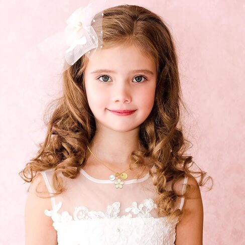 Valentines Day Gifts for Kids-Flower Girl Gift,Initial Letter Necklace for Flower Girl,14K Gold Plated Proposal Gifts on Wedding Bridal Party in Saudi Arabia