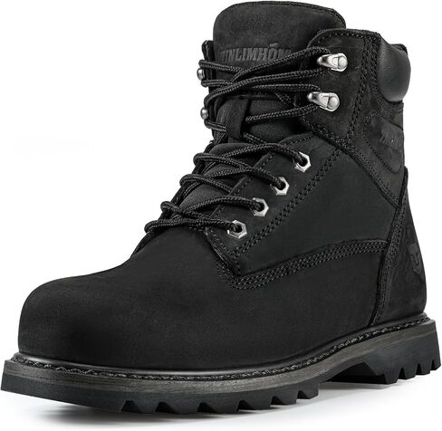 Comfort Work Boots for Men Steel Toe/Soft Toe Boots Water Resistant and Slip Resistant safety Boots for men & botines para hombre for Factory Workers in Saudi Arabia