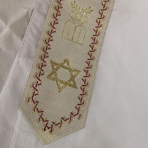 شال صلاة Tallit وشاح من القماش اليهودي للسيدات، مزين بحروف وزخارف عبرية، يُغسل في الغسالة in Kuwait