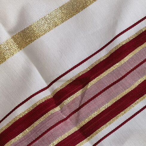 شال صلاة Tallit وشاح من القماش اليهودي للسيدات، مزين بحروف وزخارف عبرية، يُغسل في الغسالة in Kuwait