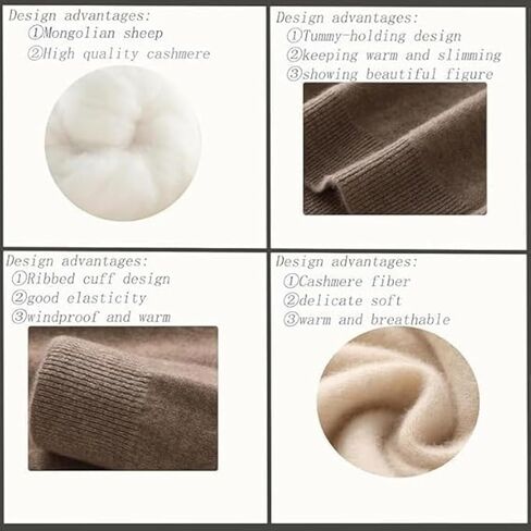 Warm Cashmere Sweaters for Women Long Sleeve Crew Neck Classic Soft Pullover Sweater Loose Casual Fall Winter 2025 in Saudi Arabia