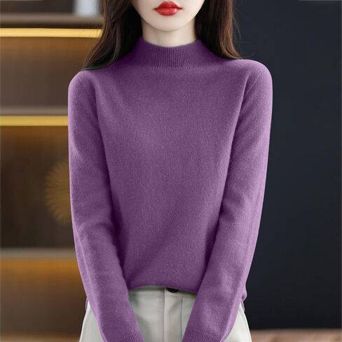 Warm Cashmere Sweaters for Women Long Sleeve Crew Neck Classic Soft Pullover Sweater Loose Casual Fall Winter 2025 in Saudi Arabia