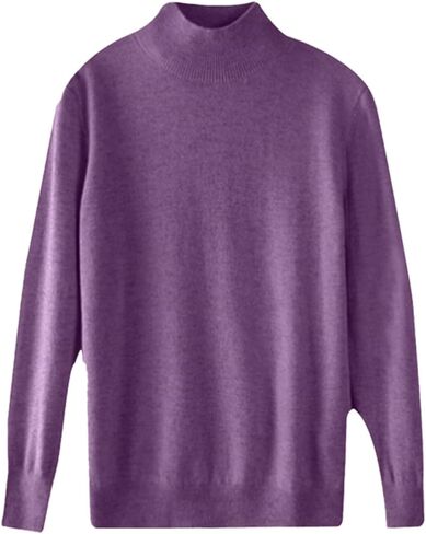 Warm Cashmere Sweaters for Women Long Sleeve Crew Neck Classic Soft Pullover Sweater Loose Casual Fall Winter 2025 in Saudi Arabia