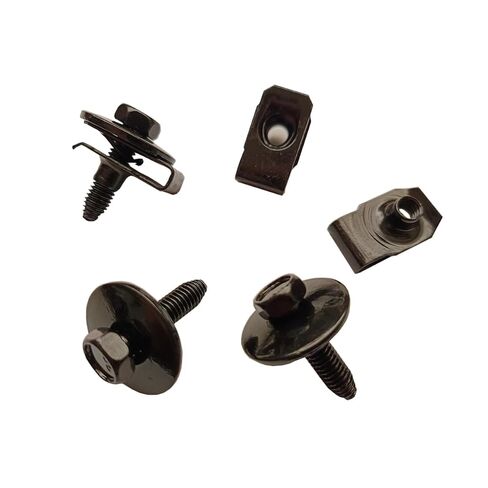 M6-1.0X25mm Stianless Steel Hex Head Bolts with 24mmWasher & Clip-on Nuts 25Sets(25+25Pcs) in Saudi Arabia