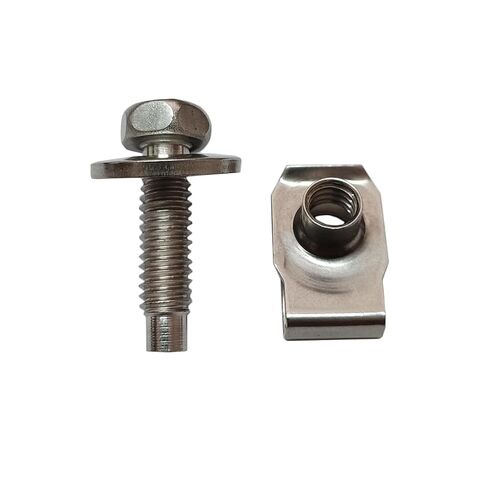 M6-1.0X25mm Stianless Steel Hex Head Bolts with 24mmWasher & Clip-on Nuts 25Sets(25+25Pcs) in Saudi Arabia