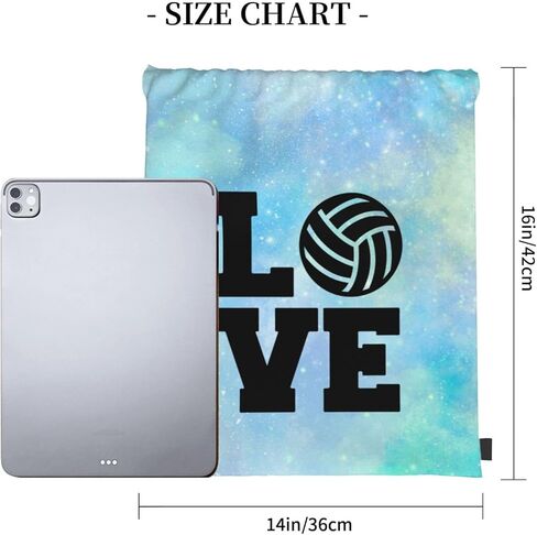 Love Volleyball Unisex Drawstring Backpack Bag Sport Gym Swim Travel Sackpack in Saudi Arabia