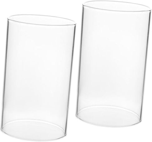2pcs Glass Candle Holders Open Ended Pillar Candle Shades for Home Decor Wedding Centerpieces and Relaxing Atmosphere Windproof Elegant Design in Saudi Arabia