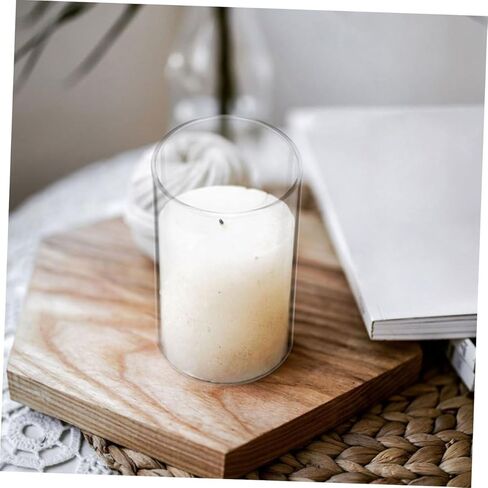 2pcs Glass Candle Holders Open Ended Pillar Candle Shades for Home Decor Wedding Centerpieces and Relaxing Atmosphere Windproof Elegant Design in Saudi Arabia