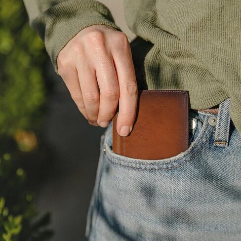 Leather Trifold RFID Wallet For Men With Flip Out ID Holder | Multi-Slot Billfold For Daily Essentials(Darkbrown) in Saudi Arabia