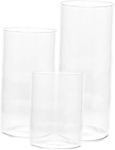 3Pcs Candle Shade Transparent Candle Covers for Home Decor Windproof Tubes for Weddings and Parties in Saudi Arabia