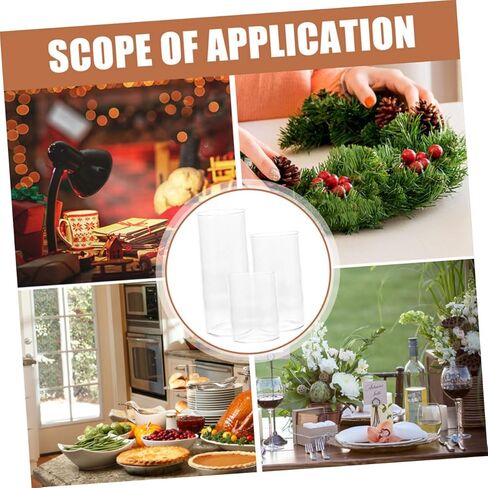 3Pcs Candle Shade Transparent Candle Covers for Home Decor Windproof Tubes for Weddings and Parties in Saudi Arabia