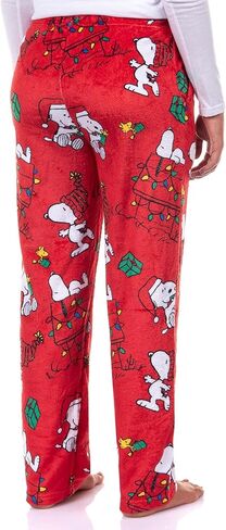INTIMO Peanuts Snoopy Pajamas Women's Holiday Lights Plush Fleece Lounge Sleep Pants in Saudi Arabia