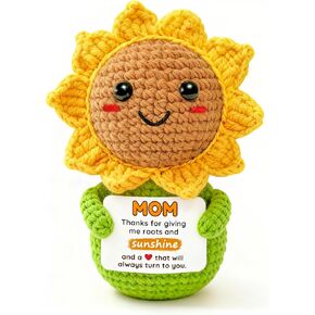 Thinking of You Sunflower Gift for Women – Crochet Sun Flower “You’re Marvelous", Positive Affirmation Desk Decor, Uplifting Cheer Up & Encouragement Gift for Best Friend or Coworker in Kuwait
