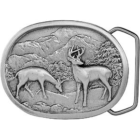 Indiana Metal Craft Men's Grazing Deer Belt Buckle in Saudi Arabia