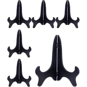 6Pcs 7 Inch Plate Stand, Small Folding Display Easels and Picture Holders for Decorative Picture Frame (Black) in Kuwait