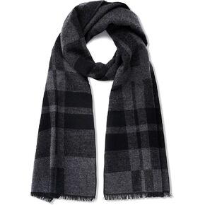 Mens Scarf Winter Warm Long Soft Plaid Scarf with Tassels Soft Classic Cashmere Feel Scarves for Mens in Saudi Arabia