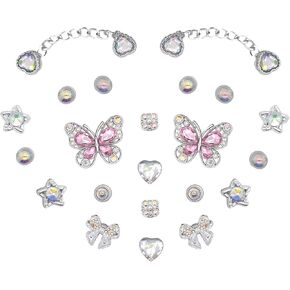 Butterfly Shoe Charms, 22 Pcs Bling Shoe Decoration Charms for Clog Sandals, Sparkly Clogs Accessories for Women Party Favor in Saudi Arabia