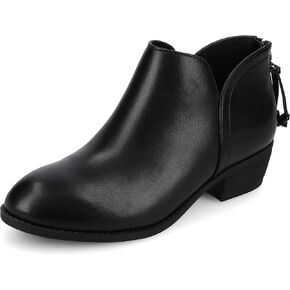 Journee Womens Livvy Back Heel Zip Stacked Heel Booties in Kuwait