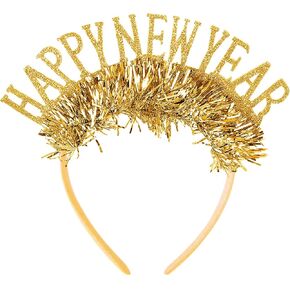 AIUPUOC 2026 Happy New Year Headband Silver Glitter Happy New Year Eve إكسسوارات الشعر للنساء البالغات in Kuwait