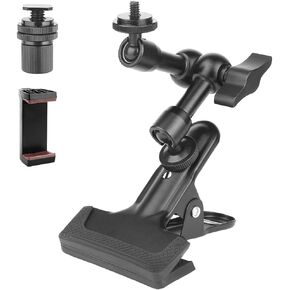 Super Clamp Double Camera Clamp, Super Clamp Camera Clamp Mount 360°Rotation Ball Head, Crab Plier Clip Bracket with Ballhead for Umbrella, Tripod, Light Stand, Photography Reflector in Kuwait