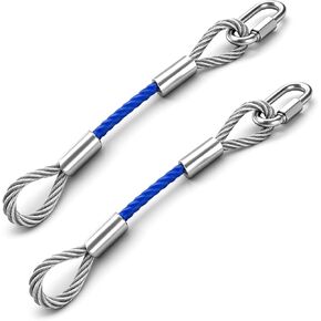 2PCS Trailer Safety Cables 12", Trailer Safety Towing Cables Extension with Snap Hook Safety Latches 12000 Lbs Loading, Extension Safety Cables (One Pairs) in Kuwait