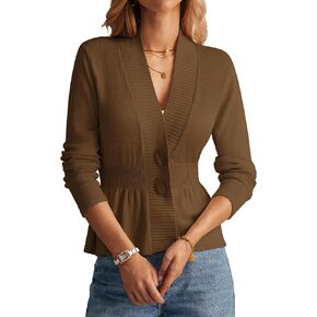 GRACE KARIN Women 2025 Button Down Lightweight Cardigan Casual Open Front Sweater Crochet Tops Knitted Coat in Kuwait