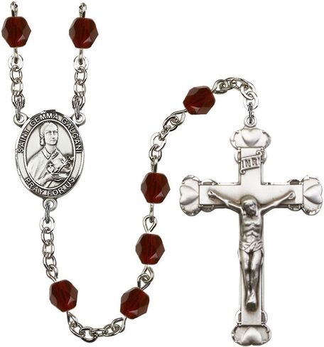 Bonyak Jewelry St. Gemma Galgani Silver-Plated Rosary - Every Birth Month Color and More in Saudi Arabia