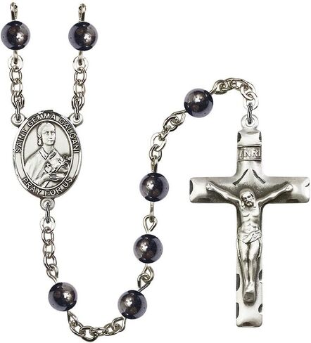 Bonyak Jewelry St. Gemma Galgani Silver-Plated Rosary - Every Birth Month Color and More in Saudi Arabia