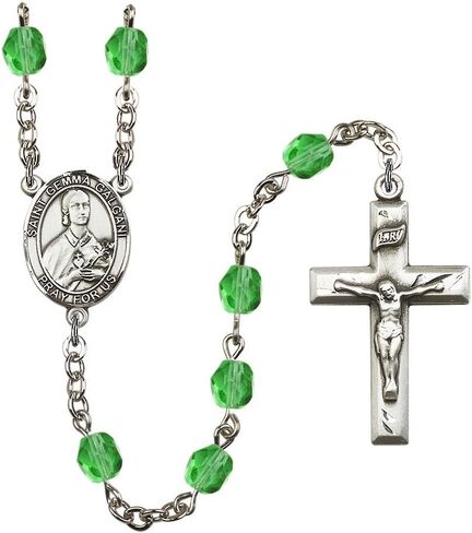 Bonyak Jewelry St. Gemma Galgani Silver-Plated Rosary - Every Birth Month Color and More in Saudi Arabia