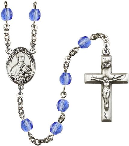 Bonyak Jewelry St. Gemma Galgani Silver-Plated Rosary - Every Birth Month Color and More in Saudi Arabia