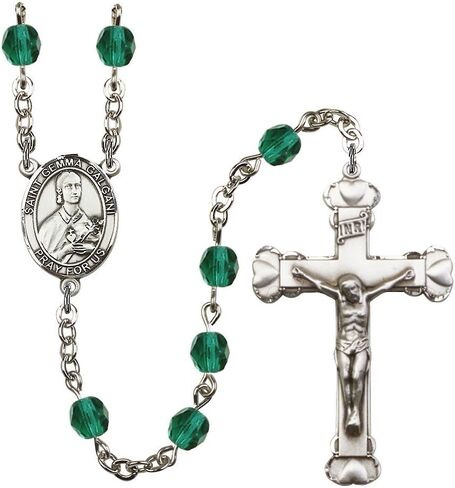 Bonyak Jewelry St. Gemma Galgani Silver-Plated Rosary - Every Birth Month Color and More in Saudi Arabia