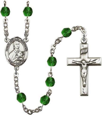 Bonyak Jewelry St. Gemma Galgani Silver-Plated Rosary - Every Birth Month Color and More in Saudi Arabia