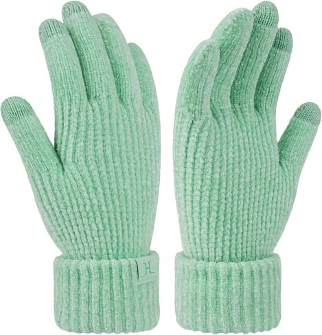 FZ FANTASTIC ZONE Winter Gloves for Women, Chenille Warm Knit Work Touchscreen Womens Gloves for Cold Weather Gifts in Saudi Arabia