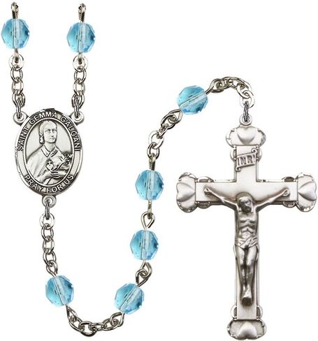 Bonyak Jewelry St. Gemma Galgani Silver-Plated Rosary - Every Birth Month Color and More in Saudi Arabia