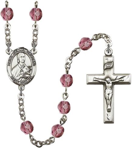 Bonyak Jewelry St. Gemma Galgani Silver-Plated Rosary - Every Birth Month Color and More in Saudi Arabia