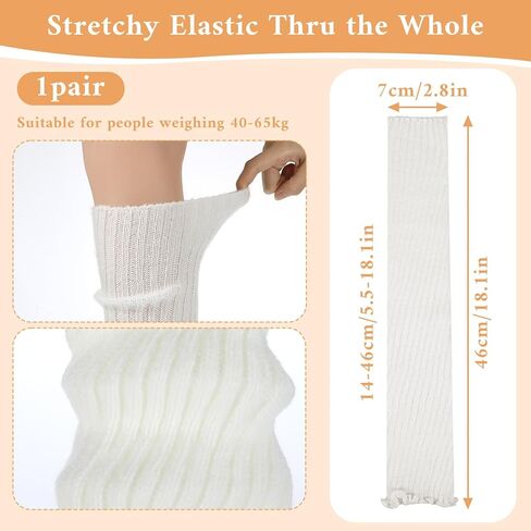 Leg Warmers for Women Girls, Knit Ruffle Grey Leg Warmers Y2k, Kawaii Winter Ankle Long Socks Goth in Saudi Arabia