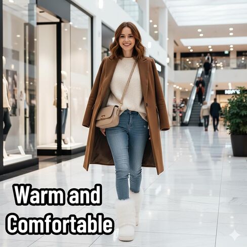 Fur Leg Warmers, Fuzzy Leg Warmers for Women, White Fur leg Warmers, Soft and Warm in Saudi Arabia
