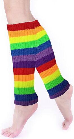 2 Ribbed Knit Leg Warmers 80s Style for Sports & Yoga in Saudi Arabia
