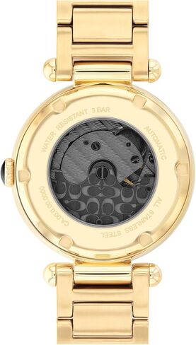 COACH Cary Women’s Automatic Watch – Link Bracelet – 2-Hand Movement – Crystal Bezel - for Day or Night wear, Gift for Her - 34mm in Saudi Arabia