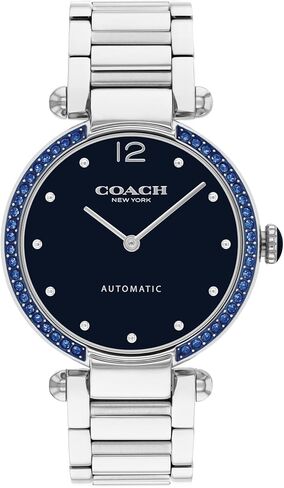 COACH Cary Women’s Automatic Watch – Link Bracelet – 2-Hand Movement – Crystal Bezel - for Day or Night wear, Gift for Her - 34mm in Saudi Arabia