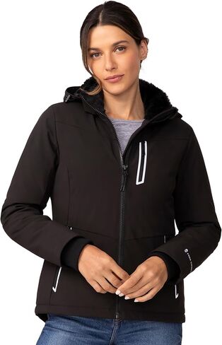 Free Country Women's Winter Softshell Coat Jacket Lined Warm Insulated Hooded Fleece Water & Wind Resistant-Thermo Super II in Saudi Arabia