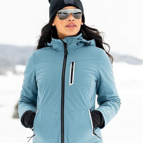 Free Country Women's Winter Softshell Coat Jacket Lined Warm Insulated Hooded Fleece Water & Wind Resistant-Thermo Super II in Saudi Arabia