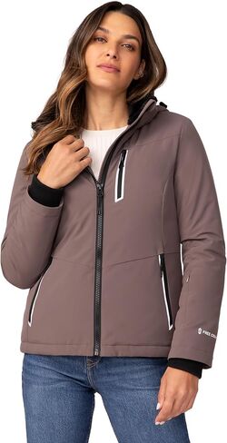 Free Country Women's Winter Softshell Coat Jacket Lined Warm Insulated Hooded Fleece Water & Wind Resistant-Thermo Super II in Saudi Arabia