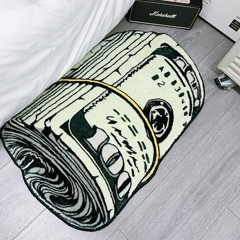 Money Rug, 100 Dollar Bill Rug, 20x32 inch Money Creative Funky Rug, Fun Bath mat, Suitable for Bathroom, Bedroom, Living Room, Front Door, Home Decor Door Mat in Saudi Arabia