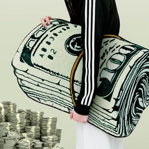 Money Rug, 100 Dollar Bill Rug, 20x32 inch Money Creative Funky Rug, Fun Bath mat, Suitable for Bathroom, Bedroom, Living Room, Front Door, Home Decor Door Mat in Saudi Arabia