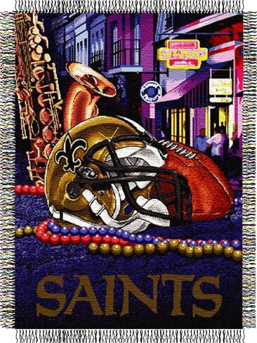 Northwest NFL Cleveland Browns Unisex-Adult Woven Tapestry Throw Blanket, 48" x 60", Home Field Advantage in Saudi Arabia
