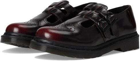 Dr. Martens Women's 8065 Mary Jane Flat, Cherry Red, 5 in Saudi Arabia