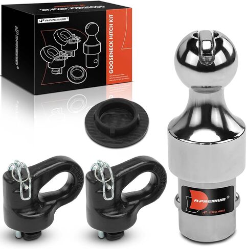 A-Premium 2-5/16 Inch Gooseneck Trailer Hitch Ball Kit 30,000 lbs GTW Compatible with Ford F-250/F-350/F-450 Super Duty & Chevrolet Silverado 2500/3500 HD & GMC Sierra 2500/3500 HD & Nissan Titan XD in Saudi Arabia