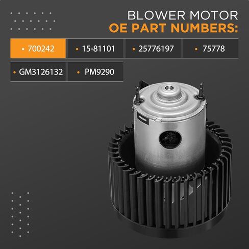 HVAC Blower Motor 700092 Compatible with Chevy 96-05 Astro, 95-02 Blazer, 94-04 S10, Compatible with GMC Safari Jimmy Sonoma Blower for GM3126114 8943248118 A/C Blower Motor Assembly in Kuwait